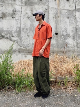 「古着好きな人と繋がりたい」｜「アイテム（モカシン/デッキシューズ）」を使った、Naokiさん（メンズ・179cm）の秋コーディネート