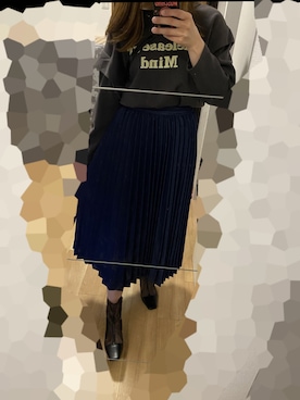 「プリーツスカートコーデ」｜haruさん（レディース・164cm）の秋コーディネート