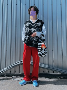 「Needles（ニードルス）のアイテム」を使った、きみひこさん（レディース・170cm）の春コーディネート