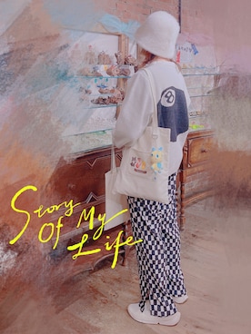 「アイテム（スリッポン）」を使った、きみひこさん（レディース・170cm）の冬コーディネート