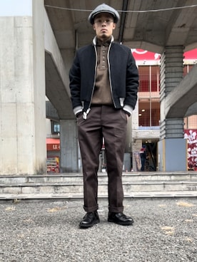 「Danner（ダナー）のアイテム」を使った、Reomaさん（メンズ・171cm）の冬コーディネート