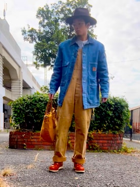 「アメカジ」｜Reomaさん（メンズ・171cm）の冬コーディネート