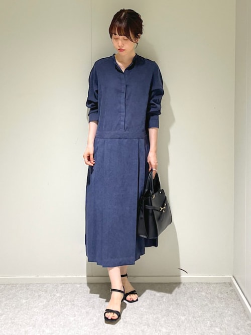 セール】SHIPS any:〈洗濯機可能〉ピーチスキン サイド プリーツ