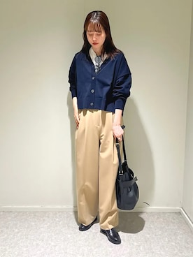 「IZIPIZI（イジピジ）のアイテム」を使った、天本さん（レディース・165cm）の春コーディネート