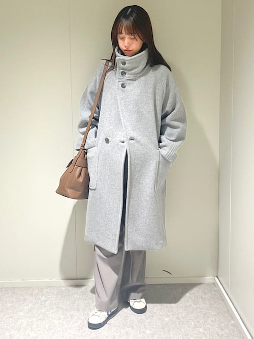 アウター　コード SHIPS any: PURE WOOL スタンド ＆ ビッグカラー コート（その他