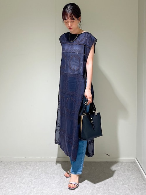 セール】SHIPS any:〈手洗い可能〉エンブロイダリー レース シアー