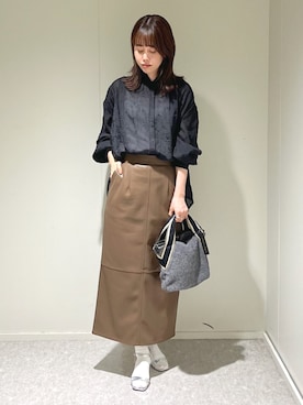 「サンダルに靴下」｜天本さん（レディース・165cm）の秋コーディネート