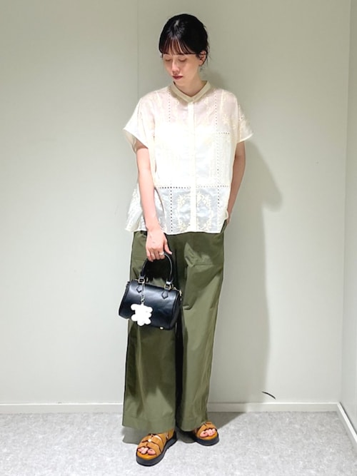 セール】SHIPS any:〈手洗い可能〉エンブロイダリー レース シアー