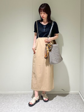 「SHIPS any（シップス エニィ）のアイテム」を使った、天本さん（レディース・165cm）の夏コーディネート