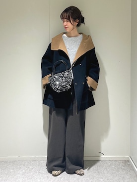 「SHIPS」｜「アイテム（スリッポン）」を使った、天本さん（レディース・165cm）の秋コーディネート