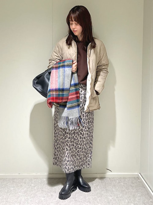 SHIPS any:〈手洗い可能〉レオパード ジャカード Iライン イージー