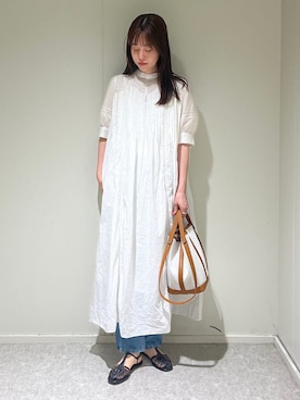 「SHIPS any（シップス エニィ）のアイテム」を使った、天本さん（レディース・165cm）の春コーディネート