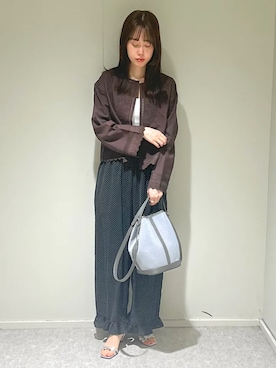 「SHIPS any（シップス エニィ）のアイテム」を使った、天本さん（レディース・165cm）の春コーディネート