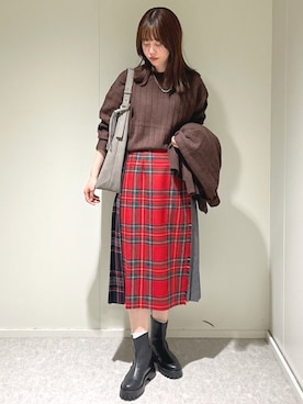 「SALON（サロン）のアイテム」を使った、天本さん（レディース・165cm）の秋コーディネート