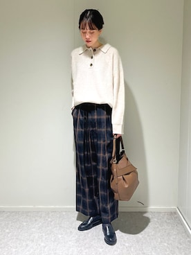 「nicholson&nicholson（ニコルソンアンドニコルソン）のアイテム」を使った、天本さん（レディース・165cm）の秋コーディネート