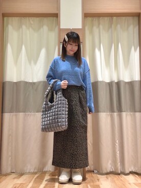 「Samansa Mos2 blue（サマンサモスモスブルー）のアイテム（ブーツ）」を使った、ym.さん（レディース・160cm）の冬コーディネート