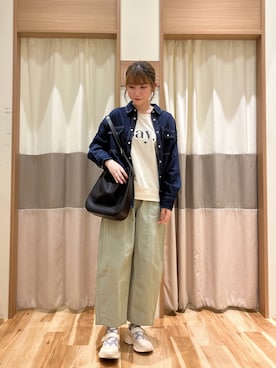 「Samansa Mos2 blue（サマンサモスモスブルー）のアイテム（デニムジャケット）」を使った、ym.さん（レディース・160cm）の冬コーディネート