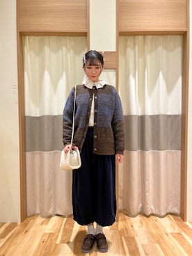 「SM2（エスエムツー）のアイテム（ノーカラージャケット）」を使った、ym.さん（レディース・160cm）の秋コーディネート