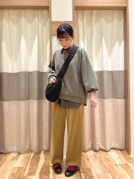 「Samansa Mos2 blue（サマンサモスモスブルー）のアイテム（スウェット）」を使った、ym.さん（レディース・160cm）の秋コーディネート