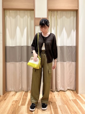 「Samansa Mos2 blue（サマンサモスモスブルー）のアイテム（タンクトップ）」を使った、ym.さん（レディース・160cm）の夏コーディネート