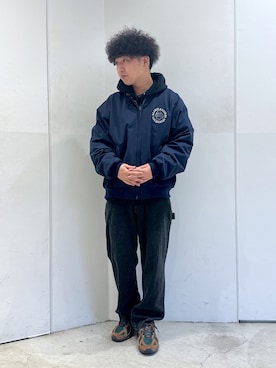 「XLARGE（エクストララージ）のアイテム（その他アウター）」を使った、木村　拓海さん（メンズ・173cm）の秋コーディネート