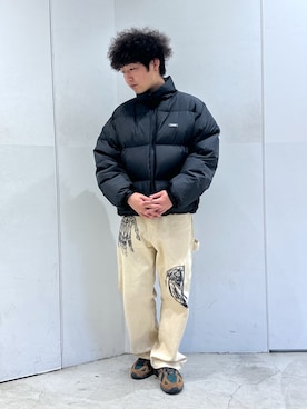 「XLARGE（エクストララージ）のアイテム（ダウンジャケット/コート）」を使った、木村　拓海さん（メンズ・173cm）の秋コーディネート