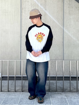 「XLARGE（エクストララージ）のアイテム（帽子）」を使った、木村　拓海さん（メンズ・173cm）の春コーディネート