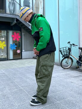 「XLARGE（エクストララージ）のアイテム（ナイロンジャケット）」を使った、木村　拓海さん（メンズ・173cm）の冬コーディネート