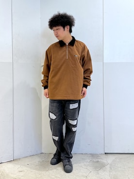 「XLARGE（エクストララージ）のアイテム（その他アウター）」を使った、木村　拓海さん（メンズ・173cm）の秋コーディネート