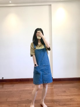 「RVCA（ルーカ）のアイテム」を使った、kimchenchenさん（レディース・160cm）の夏コーディネート