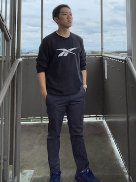 「Reebok（リーボック）のアイテム（スウェット）」を使った、shota793さん（メンズ・168cm）の秋コーディネート