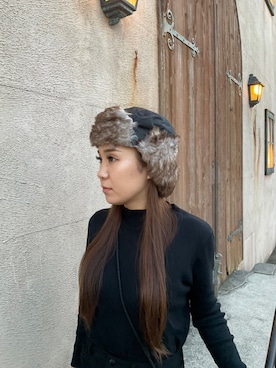 「防寒」｜「アイテム（その他）」を使った、LUKAさん（レディース・155cm）の冬コーディネート