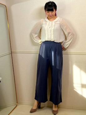 「a.g.plus（エージープラス）のアイテム」を使った、こねひよさん（レディース・161cm）の秋コーディネート