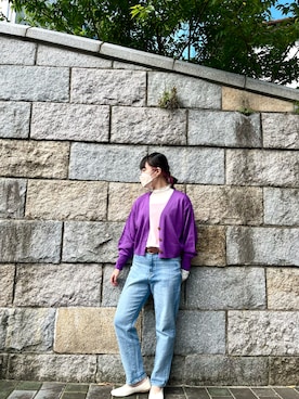 「テーパードデニム」｜こねひよさん（レディース・161cm）の秋コーディネート