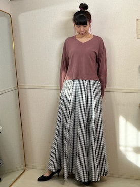 「a.g.plus（エージープラス）のアイテム」を使った、こねひよさん（レディース・161cm）の秋コーディネート