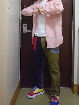 「go slow caravan」｜ぬのめ　かずさん（メンズ・167cm）の春コーディネート