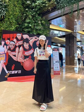 「FILA（フィラ）のアイテム（シューズ）」を使った、itzuku37さん（レディース・156cm）の夏コーディネート