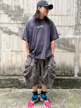 「Supreme （シュプリーム）のDenim Ripstop Camp Cap（帽子、ブラック系）」を使った、Reset🇹🇼さん（メンズ・178cm）の春コーディネート