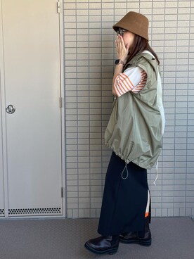 「UNIQLO（ユニクロ）のアイテム（ハット、ブラウン系）」を使った、canata*さん（レディース・161cm）の秋コーディネート