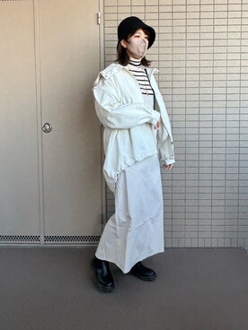 「RAY CASSIN（レイカズン）のアイテム（ブルゾン）」を使った、canata*さん（レディース・161cm）の冬コーディネート