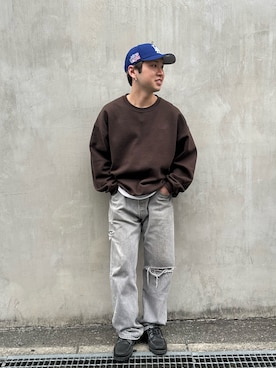 「古着好きな人と繋がりたい」｜「アイテム（モカシン/デッキシューズ）」を使った、がっしーさん（メンズ・167cm）の春コーディネート