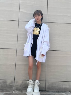 「BlackEyePatch（ブラックアイパッチ）のアイテム」を使った、Momoka Imaiさん（レディース・152cm）の秋コーディネート
