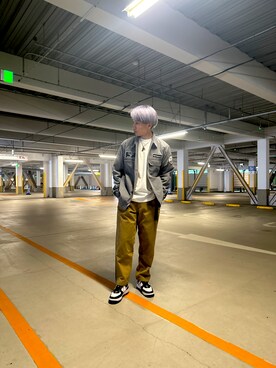 「AVIREX（アヴィレックス）のアイテム（その他アウター）」を使った、AOKIさん（メンズ・172cm）の冬コーディネート