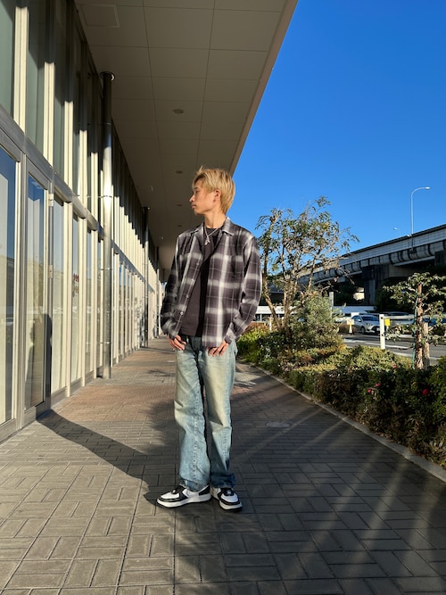 OMBRE CHECK SHIRT "NYC" / 長袖 オンブレーチェック シャツ "ニューヨーク シティ" / AVIREX / アヴィレックス