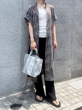 「アイテム（チャーム）」を使った、earnolemonさん（レディース・163cm）の夏コーディネート
