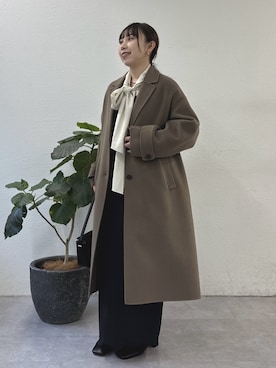 「アイテム（チョーカー）」を使った、mamifujiiさん（レディース・158cm）の冬コーディネート