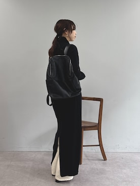 「アイテム（ピアス（両耳用））」を使った、mamifujiiさん（レディース・158cm）の秋コーディネート