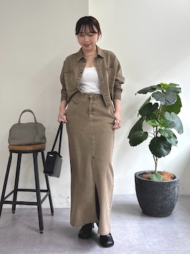 「アイテム（ネックレス）」を使った、mamifujiiさん（レディース・158cm）の秋コーディネート