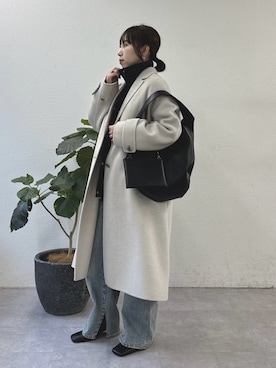 「アイテム（オールインワン・サロペット）」を使った、mamifujiiさん（レディース・158cm）の冬コーディネート