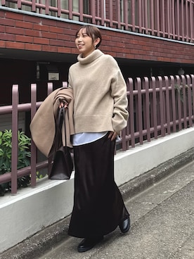 「アイテム（シャツ/ブラウス）」を使った、mamifujiiさん（レディース・158cm）の秋コーディネート
